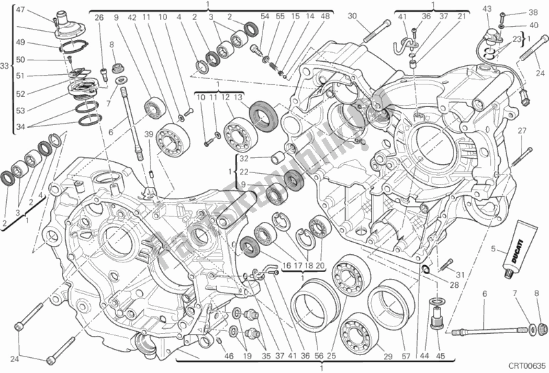 Todas las partes para Caja Del Cigüeñal de Ducati Monster 1100 EVO ABS USA 2013